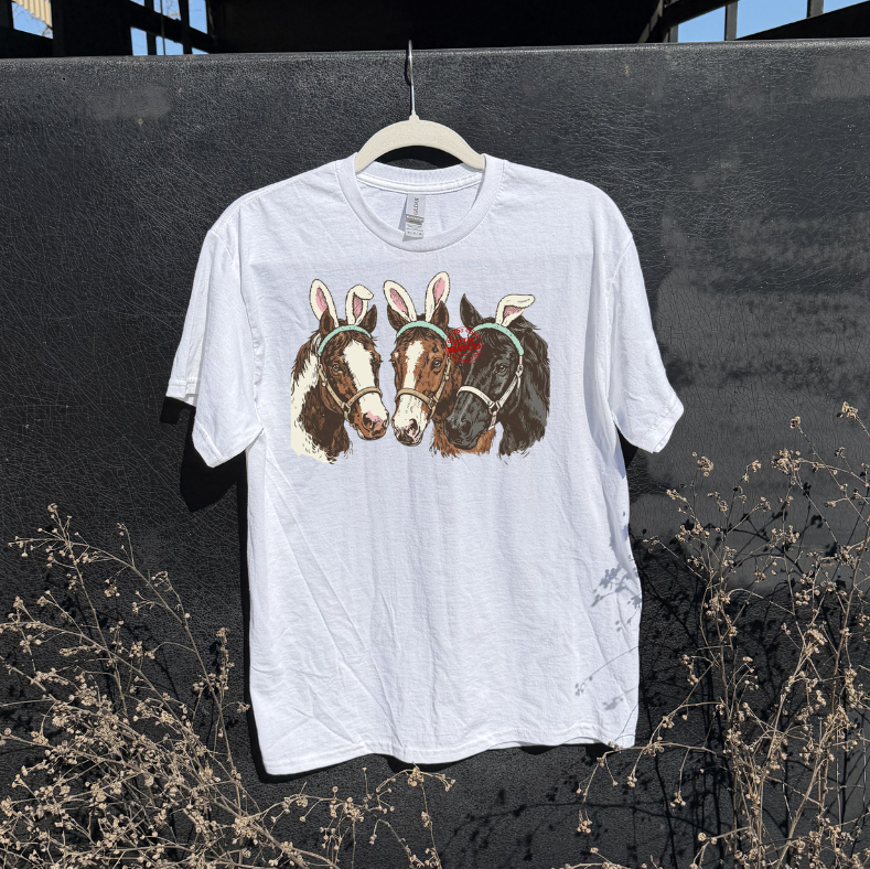 Horses Wearing Bunny Ears Shirt