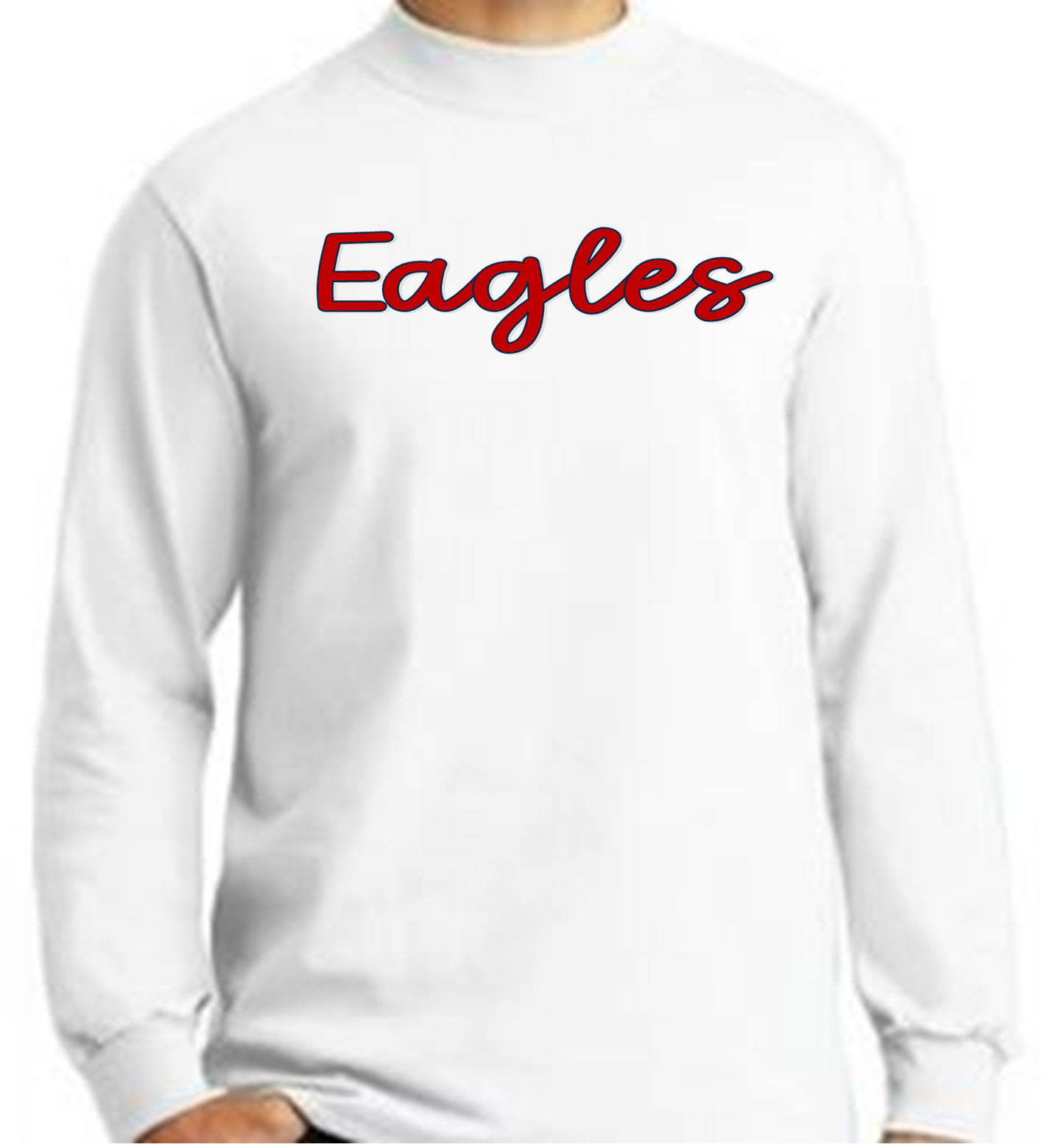 Team Lightweight Mock Neck | Eagle Red & Navy