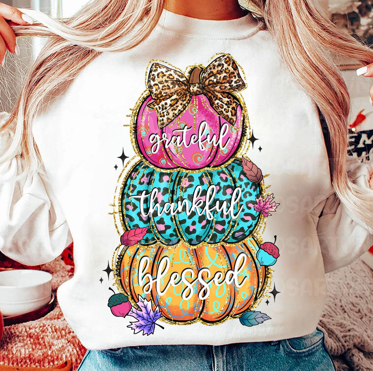 Grateful, Thankful, Blessed Pumpkins Shirt
