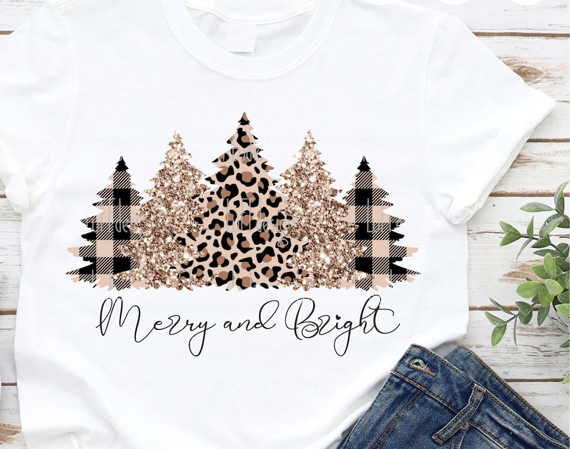 Cheetah & Plaid Christmas Trees Top