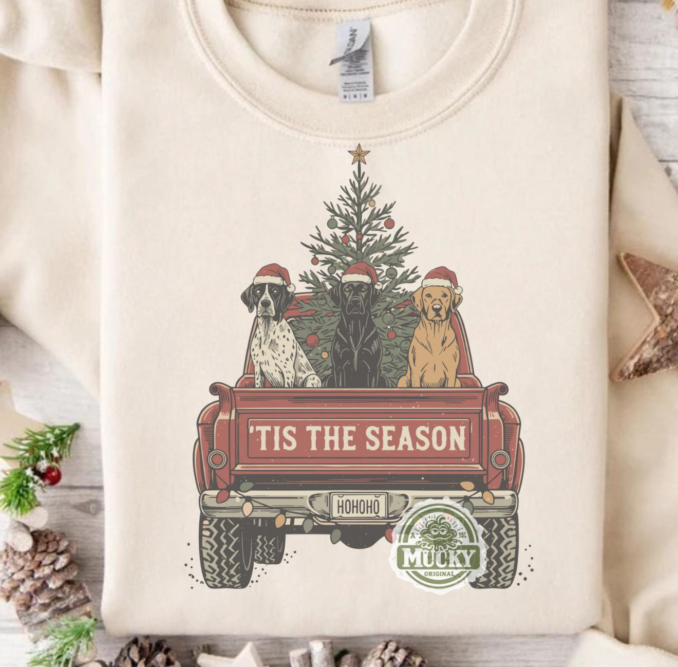 Dogs in Truck 'Tis the Season Top