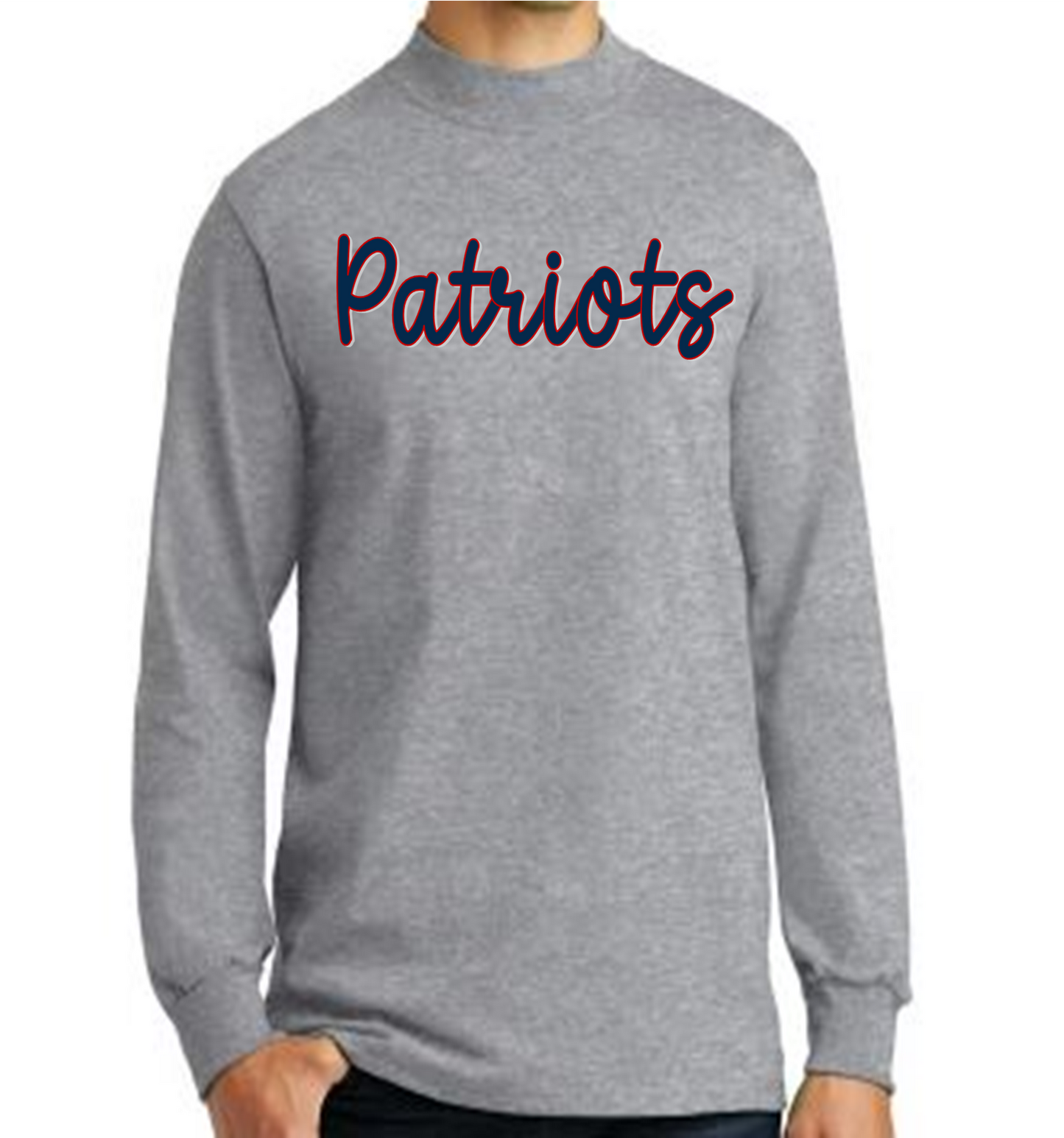 Team Lightweight Mock Neck | Patriots Blue