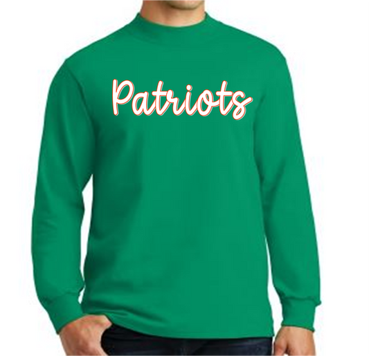 Team Lightweight Mock Neck | Patriots White & Orange