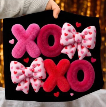 Faux Fuzzy XOXO Top