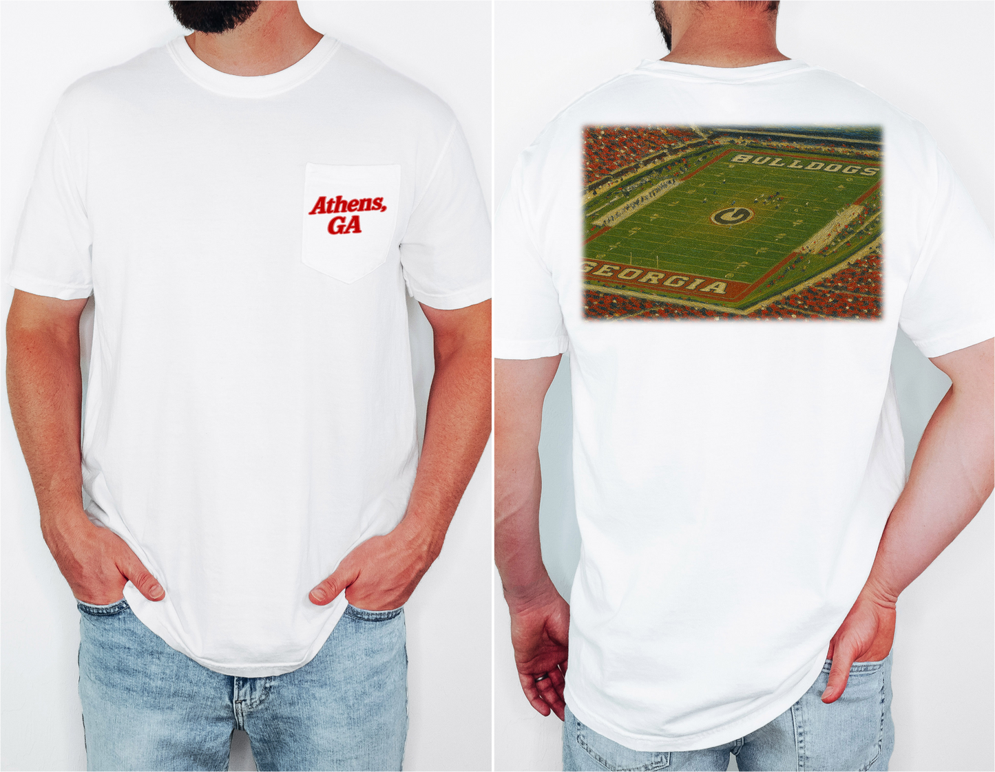 Football Stadium Pocket T-Shirt | UGA