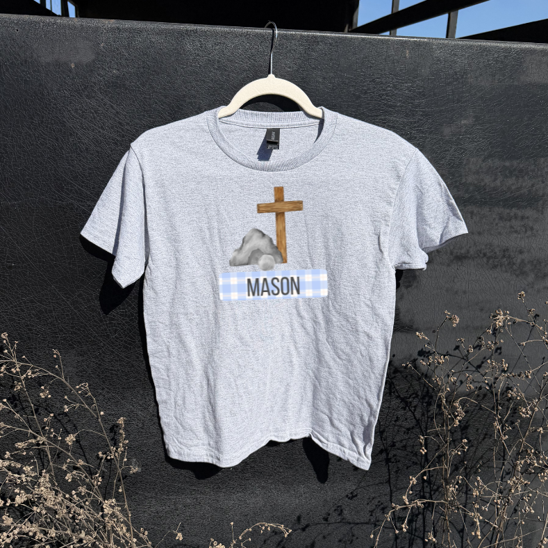 Blue Cross & Tomb Shirt