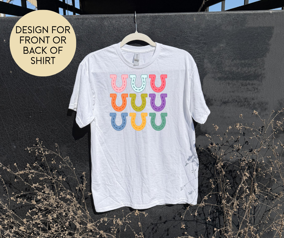 Colorful Horse Shoe Shirt