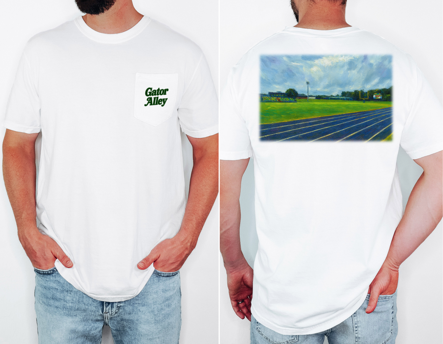 Football Stadium Pocket T-Shirt | Bulloch Academy