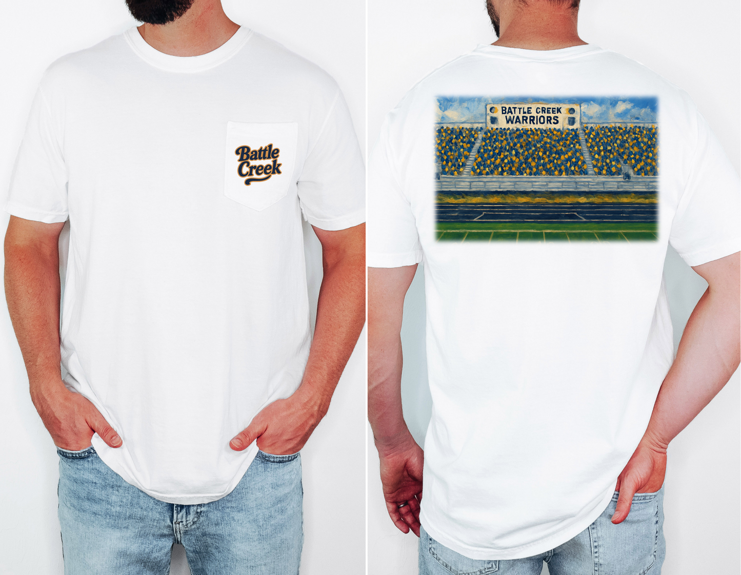 Football Stadium Pocket T-Shirt | Battle Creek
