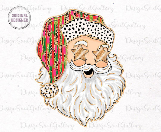 Paint Brush Stroke Santa Hat Top
