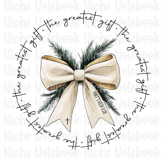 The Greatest Gift Bow Top