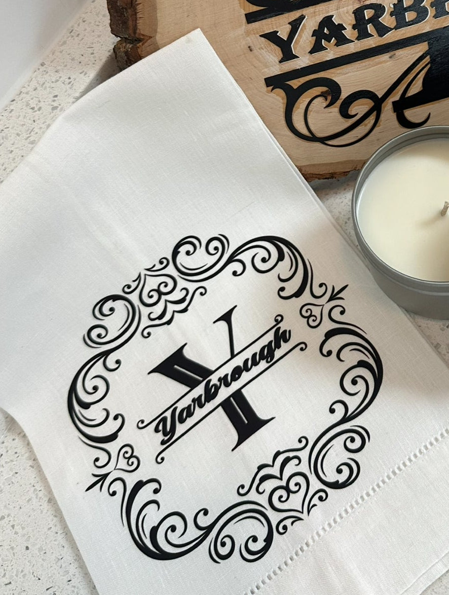 Name & Monogram Hand Towel