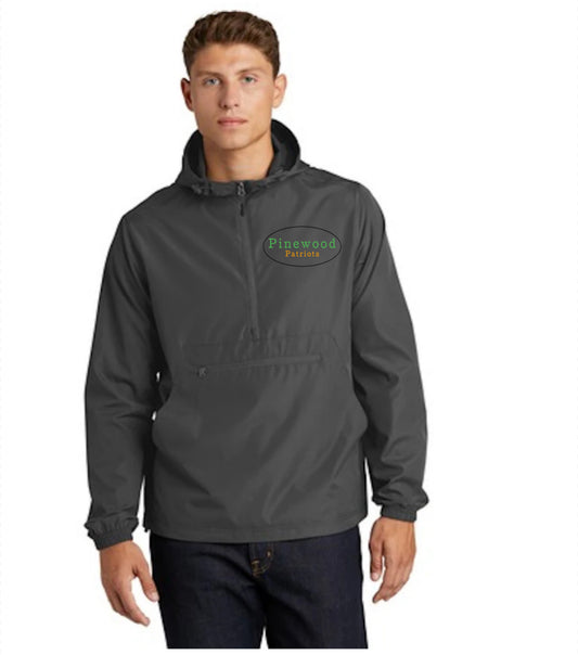 Quarter Zip Rain Jacket | Gray