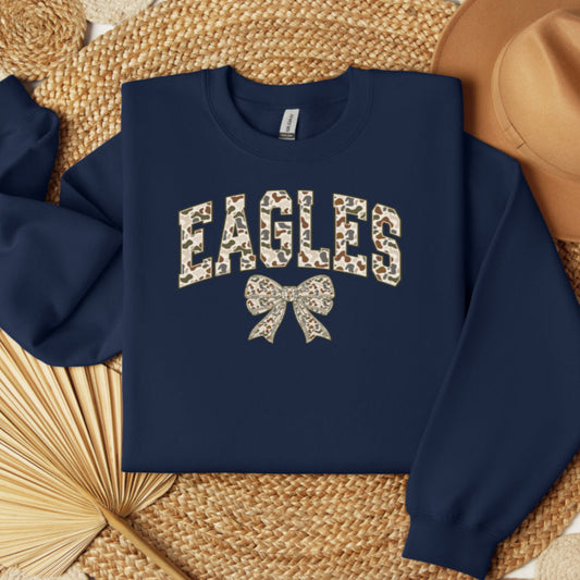 Camo Eagles Bow Sweatshirt