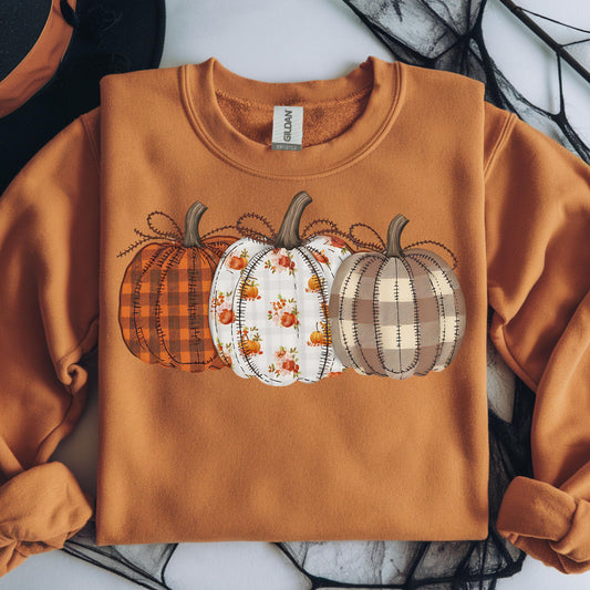 Fall Three Pumpkin Top