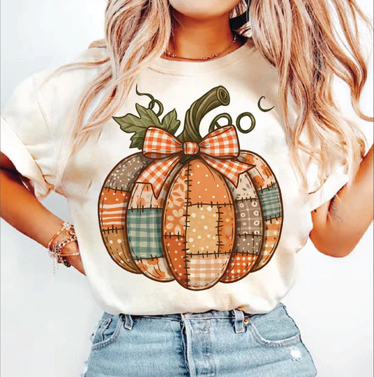 Patchwork Pumpkin Top