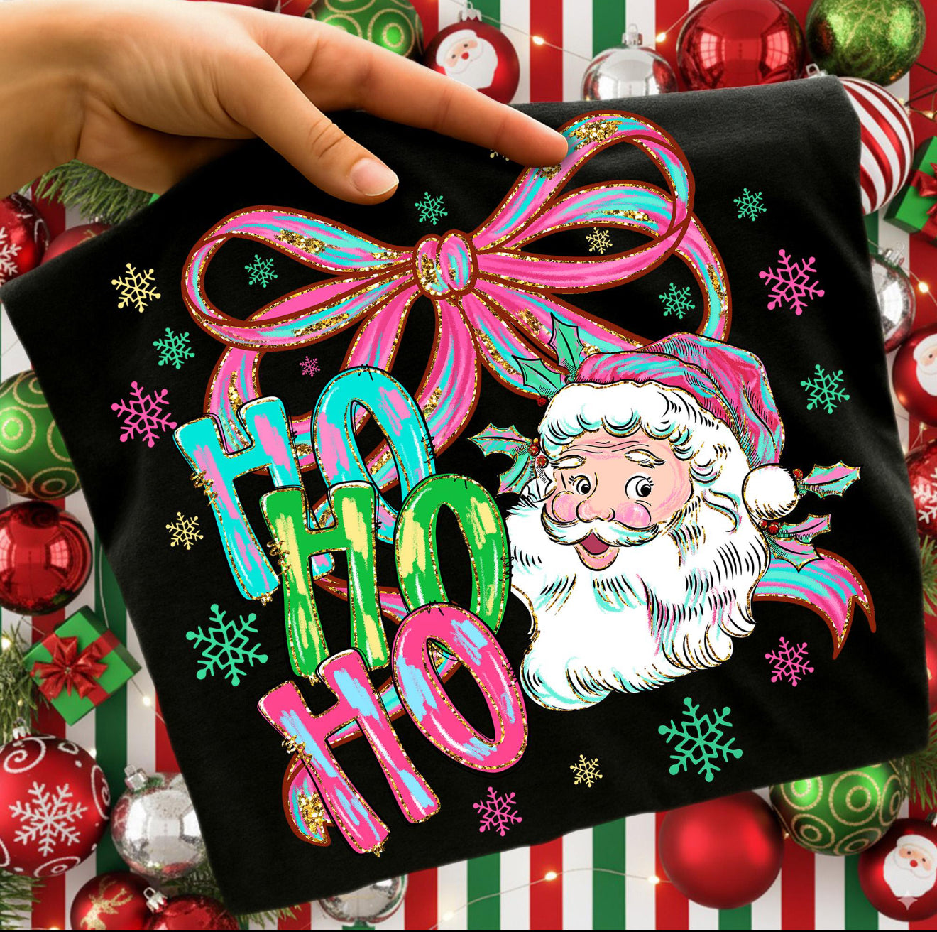 Neon Ho Ho Ho Santa Top