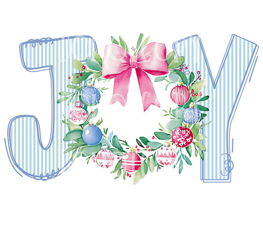 Stripe Joy Wreath Top