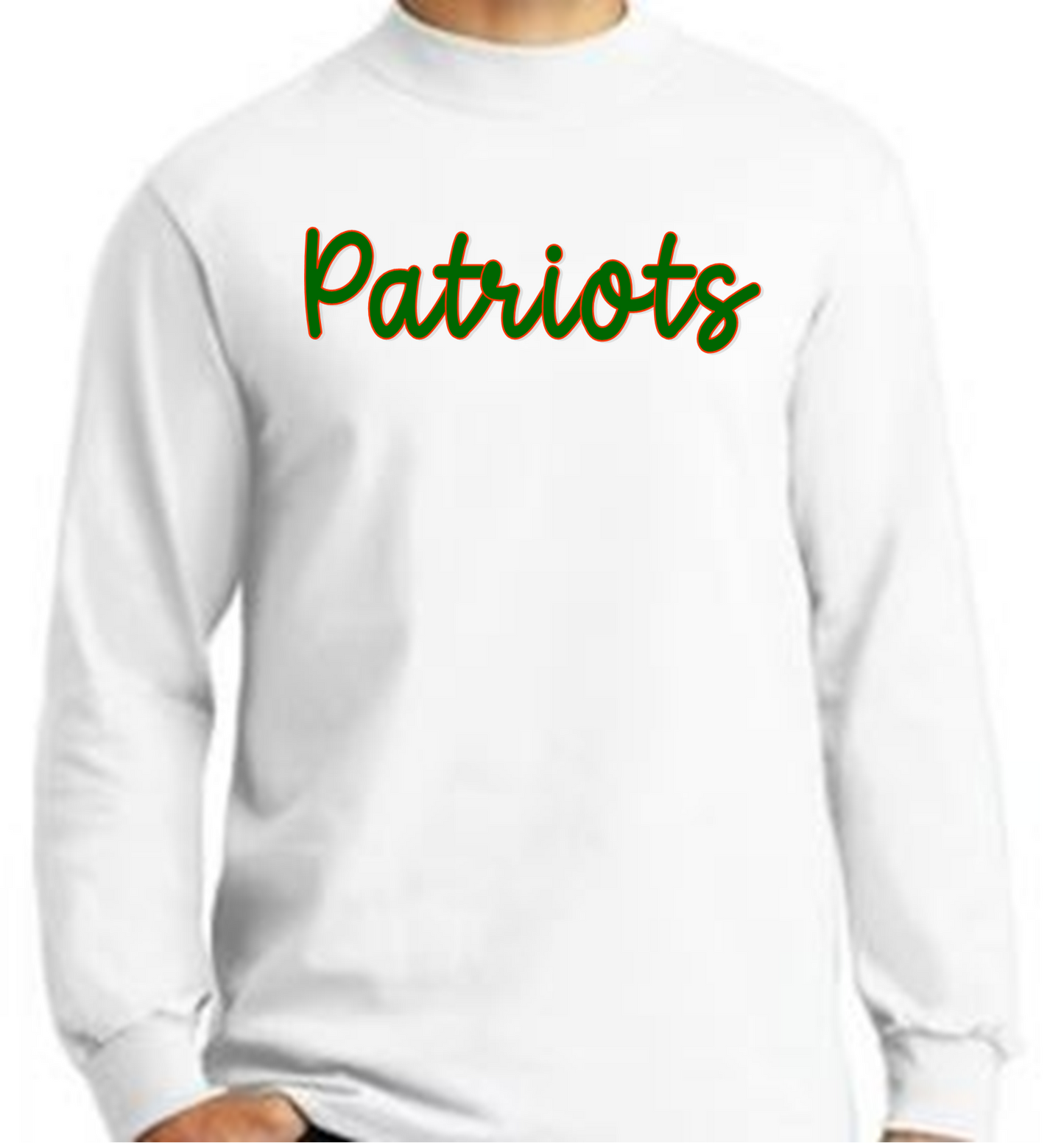 Team Lightweight Mock Neck | Patriots Green & Orange