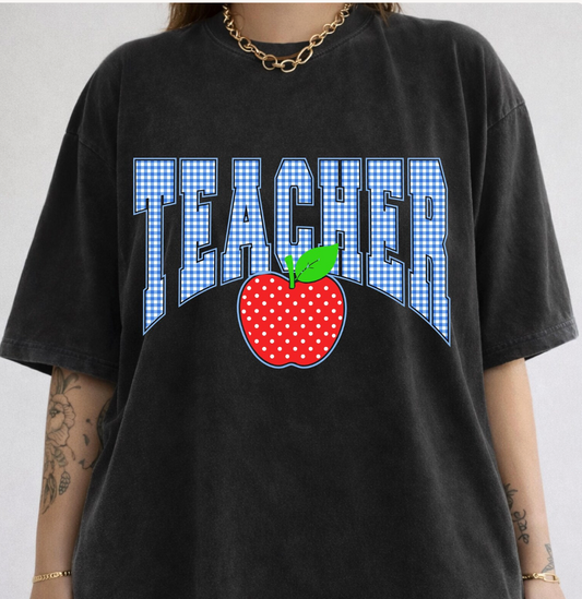 Gingham Teacher Shirt