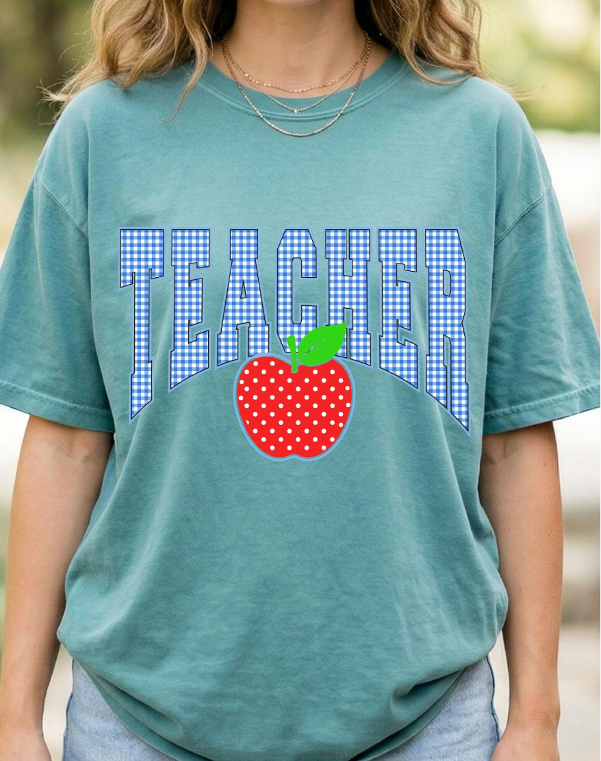 Gingham Teacher Shirt