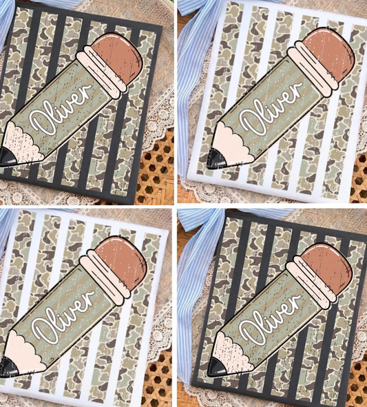 Striped Camo Pencil Shirt