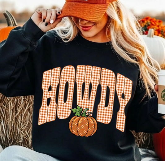 Gingham Howdy Pumpkin Shirt