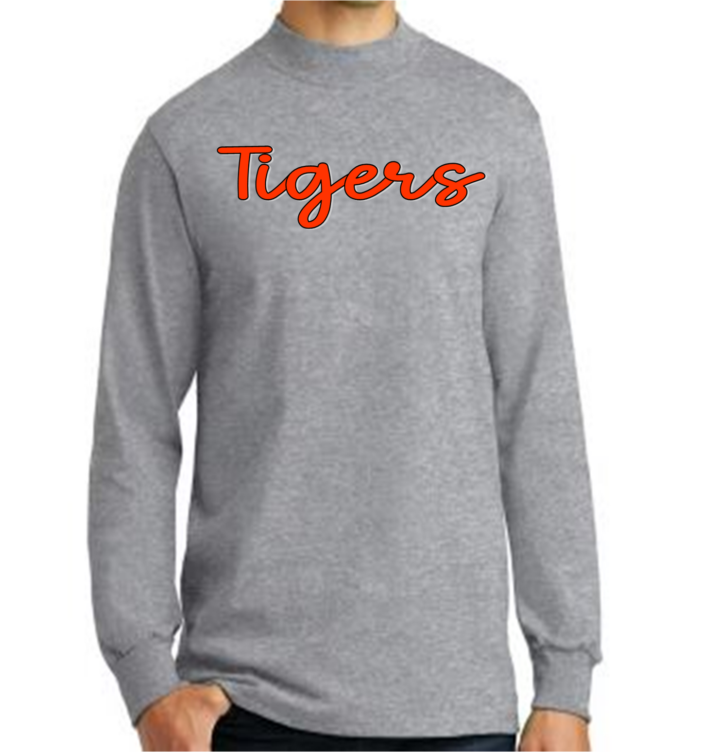 Team Lightweight Mock Neck | Tigers Orange