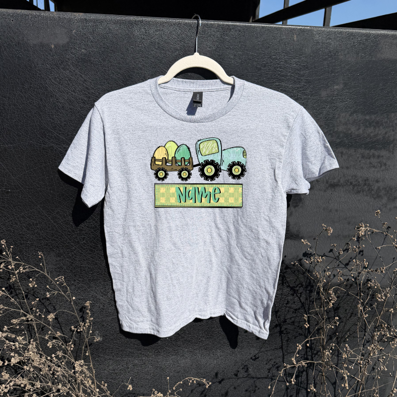 Boy's Easter Tractor Shirt